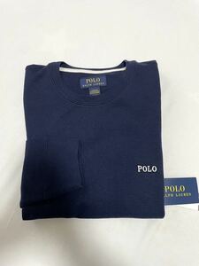 POLO ラルフローレン メンズ 長袖シャツ ワッフル S ネイビー ロゴ 春秋