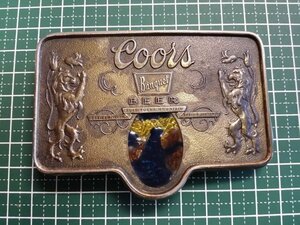 バックル　クアーズ　Coors　ビール　ヴィンテージ　ベルト　非鉄　真鍮　ブラス