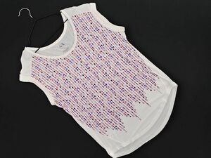 ネコポスOK ARMANI EXCHANGE アルマーニエクスチェンジ ラインストーン プリント Tシャツ sizeS/白 ■◆ ☆ ega4 レディース