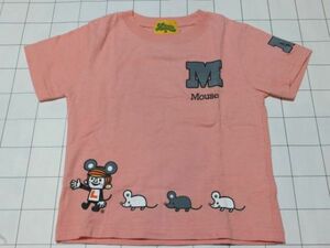 ◆Tシャツ 子供用 半袖 サイズ(S/110cm) Laundry(ランドリー) M Mouse(マウス)◆古着 同梱可 キッズ Kids Child スマイル ねずみ ネズミ