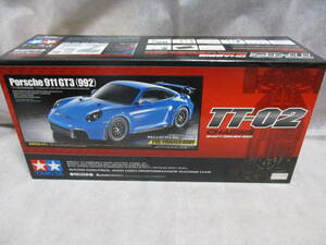 未使用品 タミヤ 1/10RC ポルシェ911 GT3(992)(塗装済みボディ)(TT-02シャーシ)キット 58714