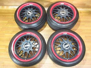 BBS RG155/RG156 8.5J-17+35 9.5J-17+45 pcd114.3/5H ハブ径約60ミリ ヨコハマ AE51 215/45R17 91W 2021年製 タイヤ付き４本