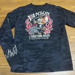 VANSON カモフラージュ柄 長袖カットソー XL