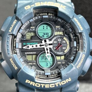 美品 CASIO G-SHOCK カシオ Gショック GA-140-2AJF 腕時計 クオーツ アナログ デジタル カレンダー ブルー メンズ ビッグフェイス