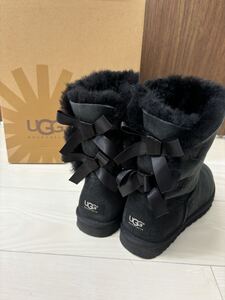 UGG australia アグオーストラリア　ブーツ　ムートン　w BAILEY BOW 黒　23cm US6 