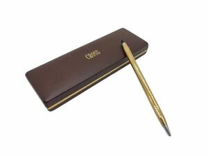 【箱付き!!】CROSS クロス 1/20 10KT ROLLED GOLD ボールペン SINCE 1846 回転式 MADE IN IRELAND 文具 ゴールド