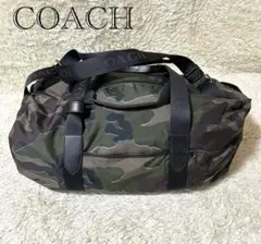 美品❗️COACH ボストンバッグ　カモフラ　F31279 ナイロン　レザー　迷彩