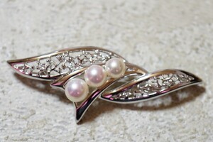 450 TASAKI/田崎真珠 本真珠 パール ペンダント ブローチ ヴィンテージ アクセサリー SILVER刻印 ブランド 2way 装飾品