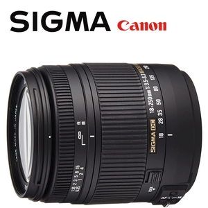 シグマ SIGMA 18-250mm F3.5-6.3 DC MACRO OS HSM Canon キヤノン用 マクロレンズ 一眼レフ カメラ 中古