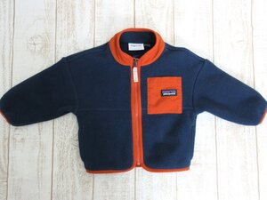 patagonia/パタゴニア：ベビー・シンチラ・ジャケット 6-12M (6ヶ月～12ヶ月) 赤ちゃん用フルジップ付きジャケット フリース 中古/USED