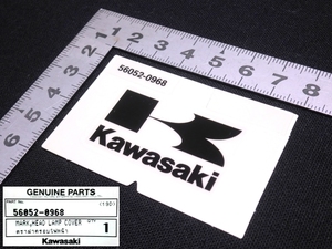 ◆56052-0968 Ｋマークステッカー 黒字透明地 ☆1/ カワサキ純正新品 Z400FX/Z400GP/GPZ400/Z750GP/GPZ750/ゼファー/セロー/Z1/Z2