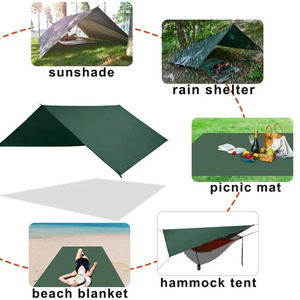 タープ テント 10 X 10 防水 キャンプ レインフライテント ピクニック ビーチ ハイキング シェルター サンシェード