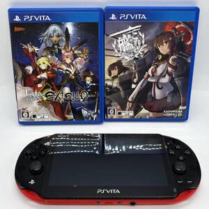 PSVITA ビータ PCH-2000 レッド 艦これ改 艦隊これくしょん FATE Extra フェイト ステイナイト セット 現状品 1円 初期化済み 10461