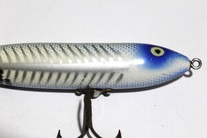 ■s4137 HEDDON ZARA SPOOK ヘドン 1st ザラスプーク オールド 希少 ファースト 縦割れ 吹き目 xbl 骨 青 ■