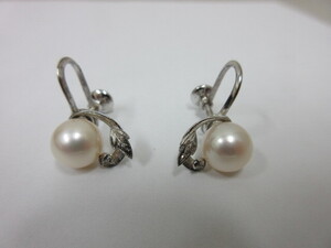 MIKIMOTO　ミキモト　真珠　パール　イヤリング　S刻印 　#64639