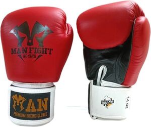 ★超限定★12oz★レア新品★MAN FIGHT★ボクシンググローブ★赤/黒/白★本革製★マジックテープ式★在庫わずか！★