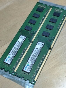 ●サムスン 4GB x2枚 (計8GB)●1.5V●PC3-10600U-09-11-F3●DDR3-1333●2Rx8●240pin DIMM●M378B5273DH0-CH9 1210●Samsung●