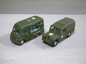 ▽※ジャンク CORGI コーギー SMITH’S KARRIER VAN LAND ROVER 109 W.B. 2点セット ミニカー ※本体のみ