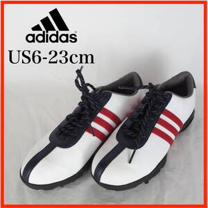 MK7461*adidas*アディダス*レディースゴルフシューズ*US6-23cm*白