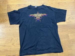 Tシャツ ハーレー ダビッドソン　XL　2000年USA製ファイヤーパターンRUSS WELCH HARLEY HARLEY-DAVIDSON BRYANCOLLEGE STATION,TX