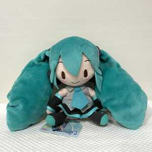 【初音ミク】初音ミクシリーズ ふわふわぬいぐるみ にっこり 単品 タグ付き 新品/マスコット ぬいぐるみ 座高約17cm PW