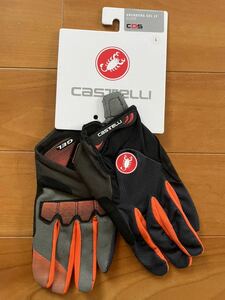 新品　Castelli カステリ　ARENBERG GEL　ロングフィンガーグローブ 　Lサイズ　オレンジ　送料無料