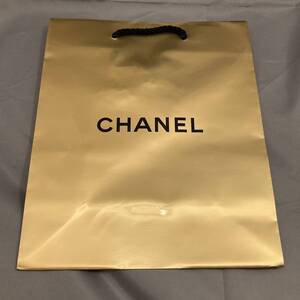 未使用★シャネル 紙袋 ゴールド限定ショッパー （28×23×11）CHANEL