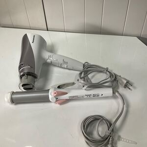 1 Panasonic パナソニック ヘアドライヤー EH-NE6E 21年製 2 Panasonic EH-HT11 ionity　ヘアカールアイロン19年製