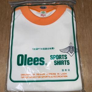 S OLLES 中根小学校 半袖Tシャツ 白 オレンジ2本ライン 体操服 学販品