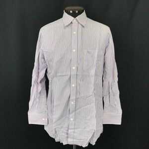 三陽商会/Made in Japan★BURBERRY★長袖シャツ【Mens size -M/紫×白/purple×white】Tops/Shirts◆BH125