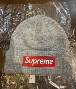 新品 即決 2018AW Supreme New Era Box Logo Beanie Grey シュプリーム ニューエラ ボックスロゴ ビーニー