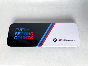 【未使用・長期保管品】BMW EVERY SECOND COUNTS ロゴ入り筆箱、鉛筆。消しゴム、鉛筆削り