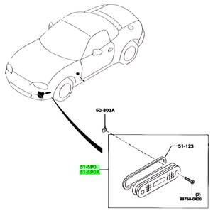 ★超希少 左右セット 未使用 純正 マツダ フロント リフレクター バンパー ウインカー ロードスター NA8C NA6CE NB6C NB8C MAZDA Reflector