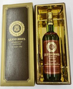 〈N642〉　古酒 GLENFORRES グレンフォレス　all highland malt スコッチウイスキー 12年　シングルモルト　750ml 43度　未開栓　箱付