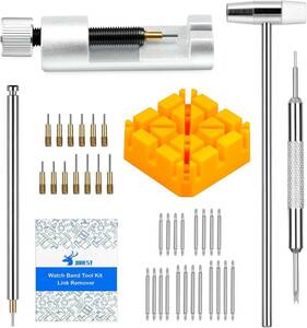  青 ピン抜き 取扱説明書 腕時計 20個 バネ棒外し バネ棒 交換 13個 【JOREST】時計ベルト調整工具セット 交換針