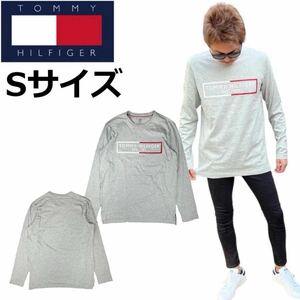 トミーヒルフィガー ロンT 長袖 Tシャツ ロゴ 09T4241 グレー Sサイズ ユニセックス プリントロゴ TOMMY HILFIGER L/S CREW NECK 新品