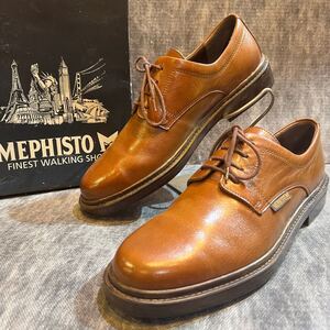 【美品箱付】MEPHISTO PULHAM メフィスト　プレーントゥ　革靴　レザーシューズ　US 8 /26cm ブラウン　茶　