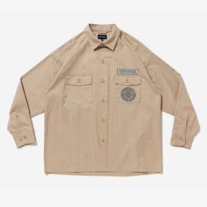 希少★新品本物【KhaKee★2】★FORWARDER TWILL LS SHIRT STANDARD フォワダーツイル 正規店購入 ディセンダント 入手困難 DESCENDANT 22SS