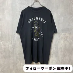 古着 used　BROUWERIJ WEST　半袖プリントTシャツ　ブラック　黒　レトロ　メンズ　レディース