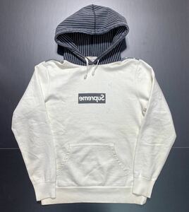 【S】Supreme COMME des GARCONS Box Logo Pullover Hoodie シュプリーム コムデギャルソン ボックス ロゴ プルオーバー フーディ G582 N2