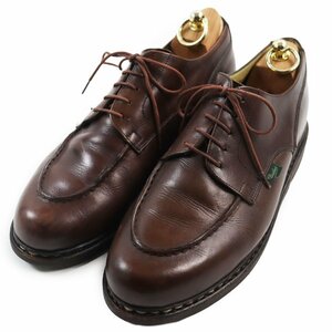 【ドンドン見直し】良品●Paraboot パラブーツ CHAMBORD シャンボード Uチップ レザーシューズ ブラウン 8.5 フランス製 メンズ