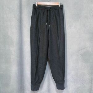 HERMS エルメス 2019-20 wool easy pant ウール 裾ジップ リブ イージー スラックスパンツ トラウザーズ size.38(M) ミディアムグレー