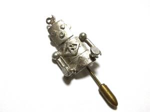 vintage レトロ robot ロボット モチーフ ピンブローチ Pin brooch