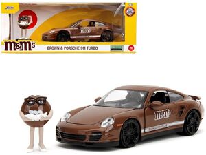 JADA TOYS 1/24 エムアンドエムズ ブラウン フィギア ＆ ポルシェ 911 ターボ Hollywood Ride M & M’s Brown ミニカー