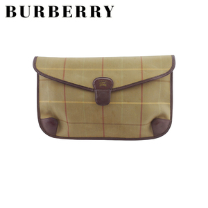 バーバリー クラッチバッグ セカンド バッグ レディース メンズ チェック BURBERRY 中古