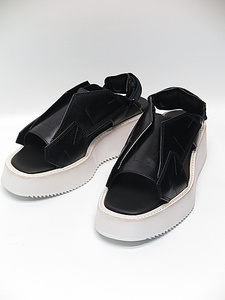 SALE30%OFF/JULIUS・ユリウス/COW SKIN FOOT WEAR/BK×WHT・1