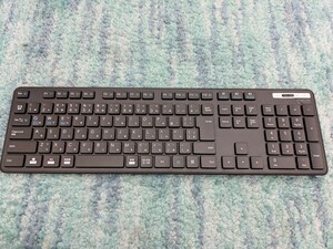 ◎0608u1422　エレコム ワイヤレスキーボード Bluetooth フルキーボード テンキー付 薄型 メンブレン 抗菌 ブラック TK-FBM120KBK/EC