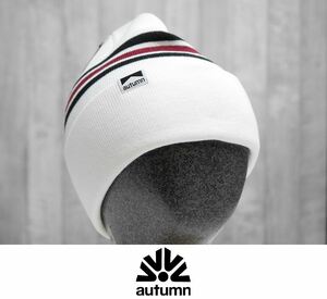 【新品:送料無料】23 AUTUMN BOLD STRIPE BEANIE - WHITE オータム ニット帽 スノーボード 帽子