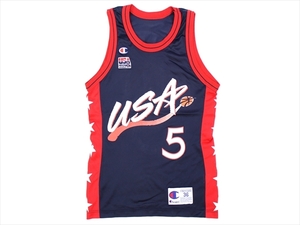 USA製 90s■Champion チャンピオン アトランタ五輪USAドリームチームタンクトップ (36)NBA