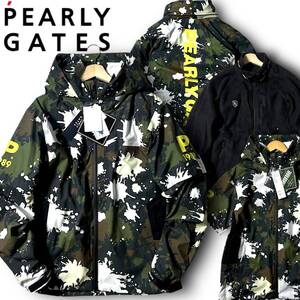 新品 PEARLY GATES パーリーゲイツ 定価6.4万 防水 迷彩 フリースジャケット付き 6way ゴルフジャケット ブルゾン 1 M 完売モデル ◆B5354